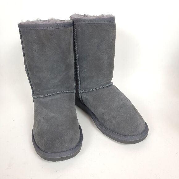 Minnetonka Women’s Olympia Boots Gray Suede Sheepskin Wool Lined Winter Size 7 - Picture 7 of 12